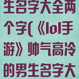 《lol手游》帅气高冷的男生名字大全两个字(《lol手游》帅气高冷的男生名字大全两个字英文)