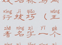 王者荣耀游戏名称写两行技巧(王者名字一个名字两行字)