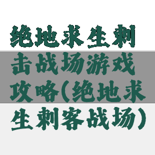 绝地求生刺击战场游戏攻略(绝地求生刺客战场)