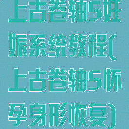 上古卷轴5妊娠系统教程(上古卷轴5怀孕身形恢复)