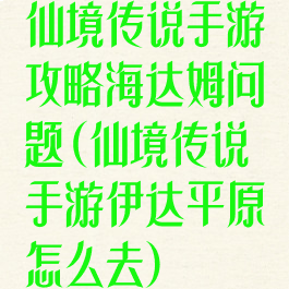 仙境传说手游攻略海达姆问题(仙境传说手游伊达平原怎么去)