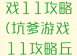 坑爹的游戏11攻略(坑爹游戏11攻略丘比特)