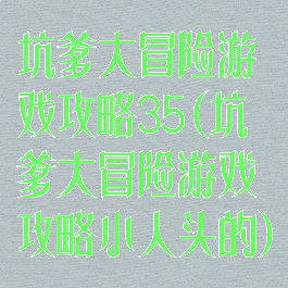 坑爹大冒险游戏攻略35(坑爹大冒险游戏攻略小人头的)