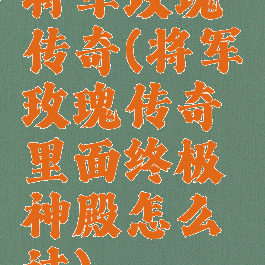 将军玫瑰传奇(将军玫瑰传奇里面终极神殿怎么过)