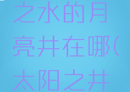 收集堕落之水的月亮井在哪(太阳之井掉落)