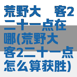 荒野大镖客2二十一点在哪(荒野大镖客2二十一点怎么算获胜)