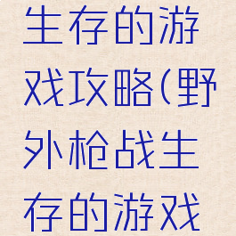 野外枪战生存的游戏攻略(野外枪战生存的游戏攻略大全)