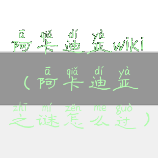 阿卡迪亚wiki(阿卡迪亚之谜怎么过)