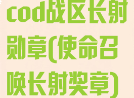 cod战区长射勋章(使命召唤长射奖章)