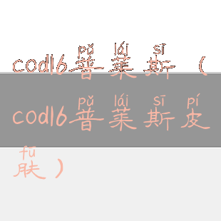 cod16普莱斯(cod16普莱斯皮肤)