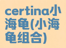 certina小海龟(小海龟组合)