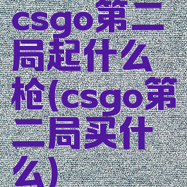 csgo第二局起什么枪(csgo第二局买什么)