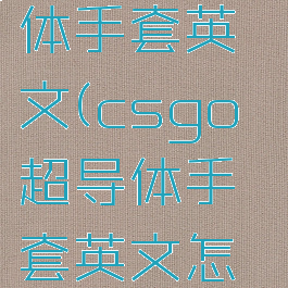 csgo超导体手套英文(csgo超导体手套英文怎么说)