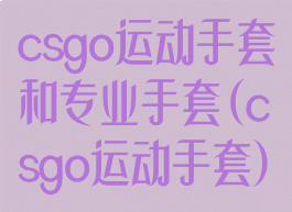 csgo运动手套和专业手套(csgo运动手套)