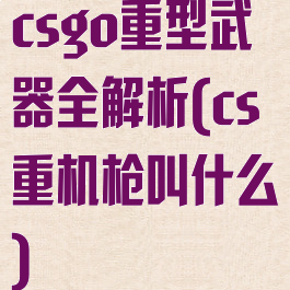 csgo重型武器全解析(cs重机枪叫什么)