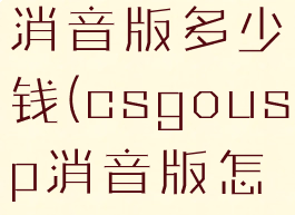 csgousp消音版多少钱(csgousp消音版怎么得)