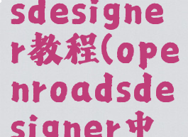 openroadsdesigner教程(openroadsdesigner中文界面)