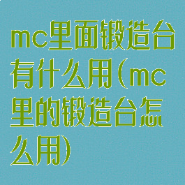 mc里面锻造台有什么用(mc里的锻造台怎么用)