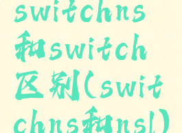 switchns和switch区别(switchns和nsl)