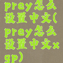 prey怎么设置中文(prey怎么设置中文xgp)