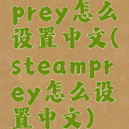 prey怎么设置中文(steamprey怎么设置中文)