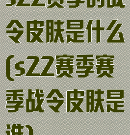 s22赛季的战令皮肤是什么(s22赛季赛季战令皮肤是谁)