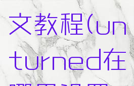 unturned怎么调中文教程(unturned在哪里设置中文)