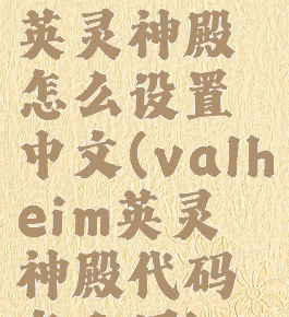 valheim英灵神殿怎么设置中文(valheim英灵神殿代码怎么用)