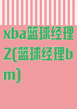 xba篮球经理2(篮球经理bm)